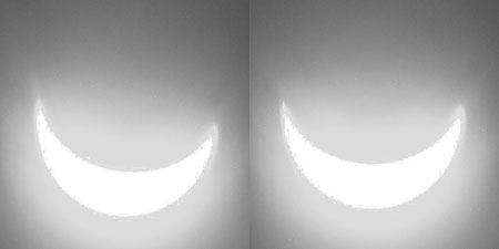 totale Sonnenfinsternis 2015 10:13 und 10:15 Uhr